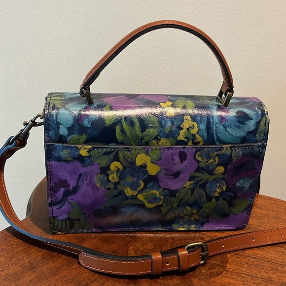 Patricia Nash  satchel  Crossbody bag NWOT Watercolor floral design  Multicolor - Picture 8 of 13